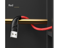 USAMS Kabel pleciony U41 microUSB 2m 2A czerwony Fast Charge - 1569037 - zdjęcie 6